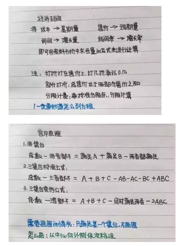 行測(cè)公式記不住？學(xué)霸幾張筆記就搞定了！